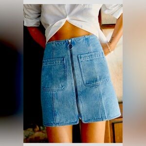 Denim Mini Skirt - slightly darker in person see photos! Perfect condition!